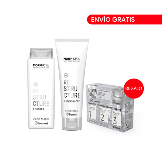 Gratis Kit Viajero Restructure | Framesi  |Shampoo - 250 ML + Morphosis Restructure Conditioner -250 ML