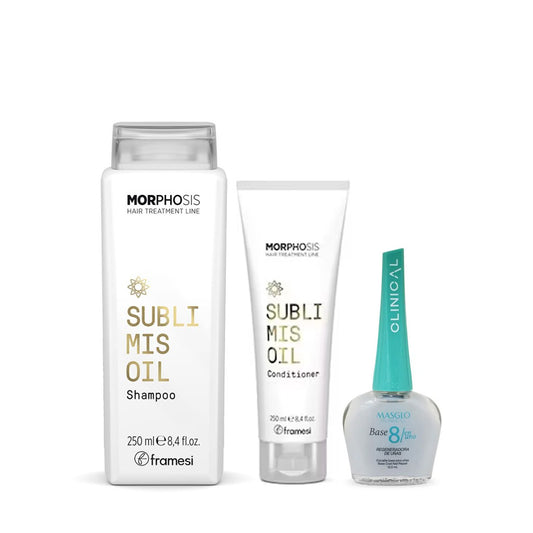 Pack Día de la Madre: Sublimis OIL Shampoo + Sublimis Oil Conditioner+BASE CLINICAL MASGLO 8 EN 1